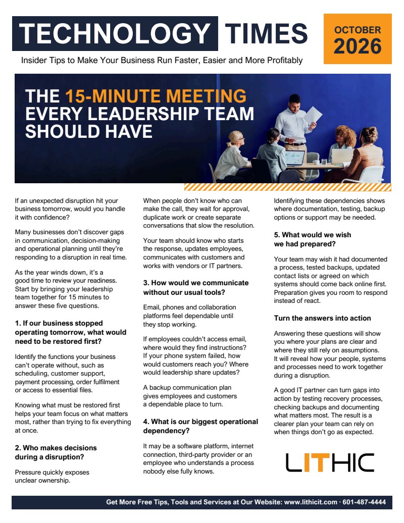 Technology Times October 2026 newsletter cover